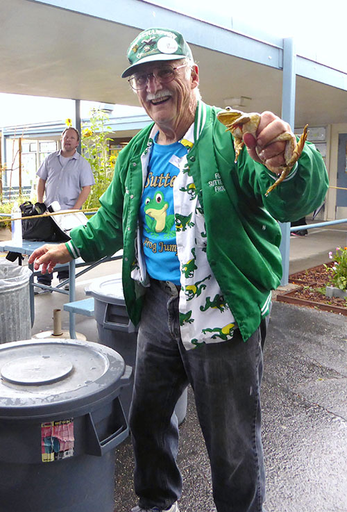 Honoring the Godfrogger at Sutter Elementary's 51st Frog Jump