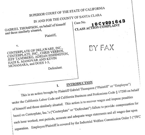 Centerplate Faces Wage Theft Class Action Suit